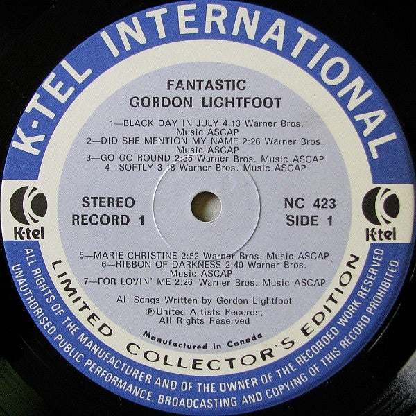 Gordon Lightfoot : Fantastic (2xLP, Comp, Ltd, Gat)