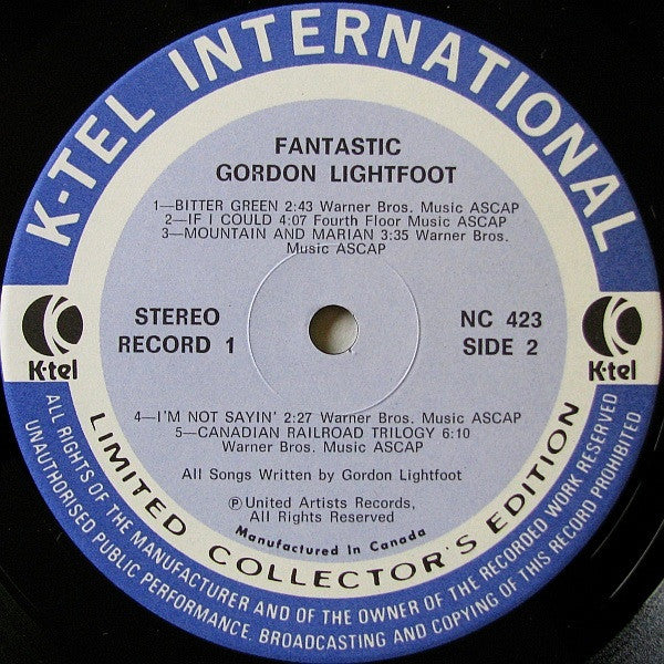 Gordon Lightfoot : Fantastic (2xLP, Comp, Ltd, Gat)