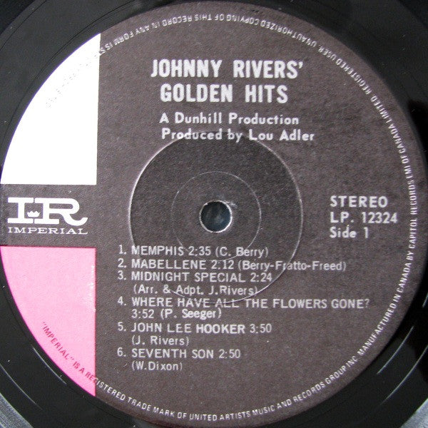 Johnny Rivers : Johnny Rivers' Golden Hits (LP, Comp, RE)