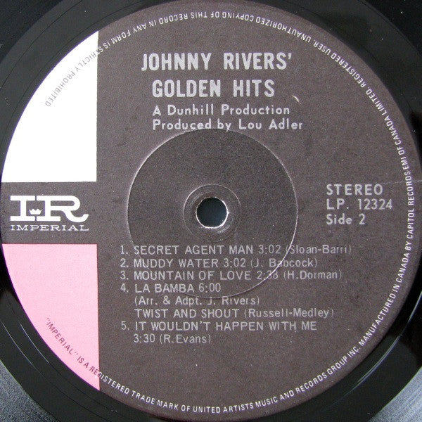 Johnny Rivers : Johnny Rivers' Golden Hits (LP, Comp, RE)
