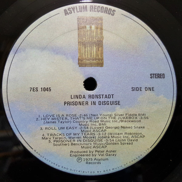 Linda Ronstadt : Prisoner In Disguise (LP, Album, Gat)