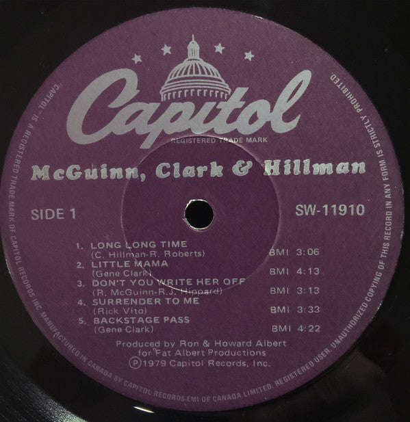 McGuinn, Clark & Hillman : McGuinn, Clark & Hillman (LP, Album)