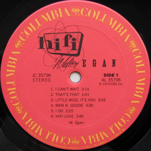 Walter Egan : Hi Fi (LP, Album)