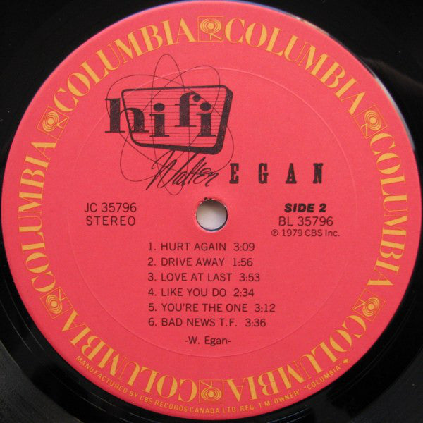 Walter Egan : Hi Fi (LP, Album)