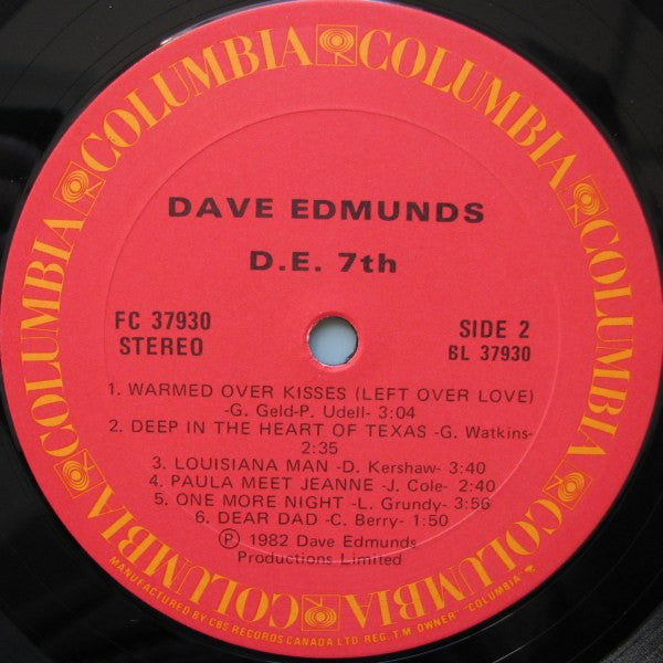 Dave Edmunds : D. E. 7th (LP, Album)