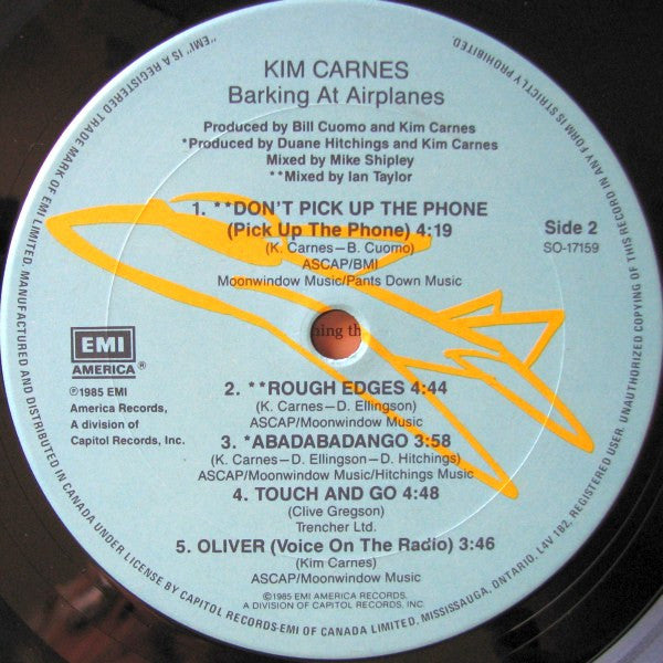 Kim Carnes : Barking At Airplanes (LP, Album)