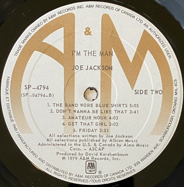 Joe Jackson : I'm The Man (LP, Album, Cin)