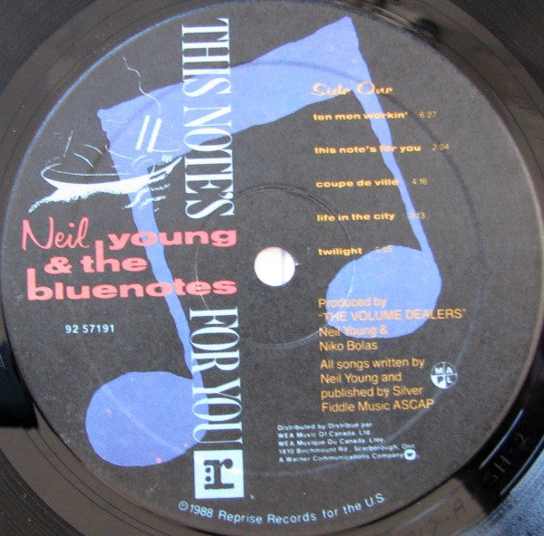 Neil Young : This Note's For You (LP, Album)