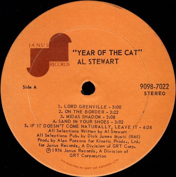 Al Stewart : Year Of The Cat (LP, Album, Gat)
