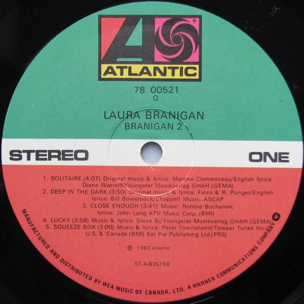 Laura Branigan : Branigan 2 (LP, Album)