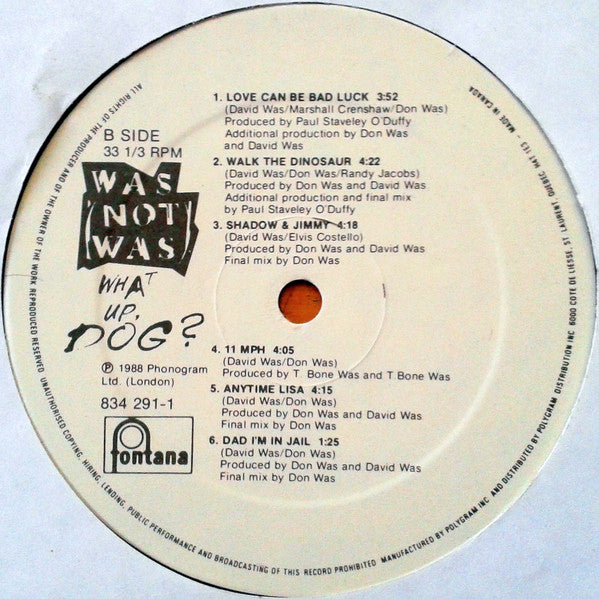 Was (Not Was) : What Up, Dog? (LP, Album)