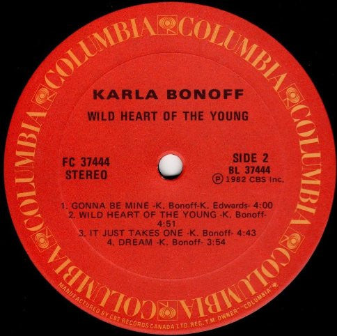 Karla Bonoff : Wild Heart Of The Young (LP, Album)