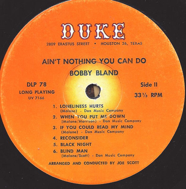 Bobby Bland : Ain't Nothing You Can Do (LP, Album, Mono)
