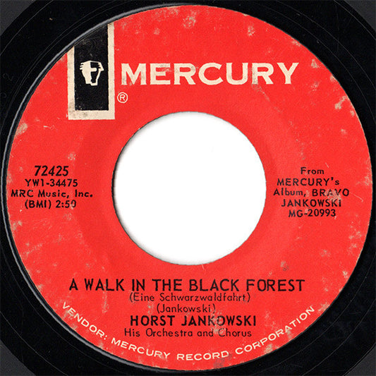 Horst Jankowski His Orchestra And Chorus* : A Walk In The Black Forest (7", Single, RP, Styrene, Red)