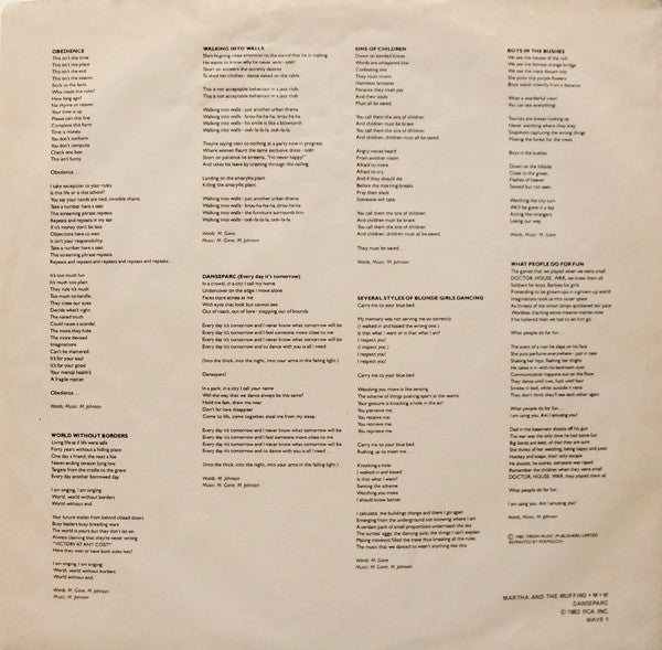 Martha And The Muffins / M + M : Danseparc (LP, Album)