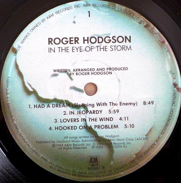 Roger Hodgson : In The Eye Of The Storm (LP, Album)
