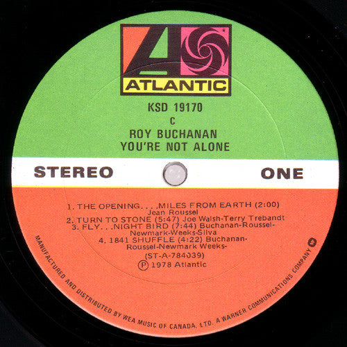 Roy Buchanan : You're Not Alone (LP, Album)