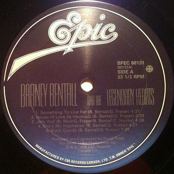Barney Bentall And The Legendary Hearts : Barney Bentall And The Legendary Hearts (LP, Album)