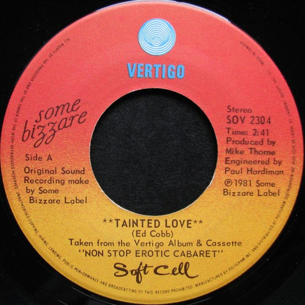 Soft Cell : Tainted Love (7", Single)
