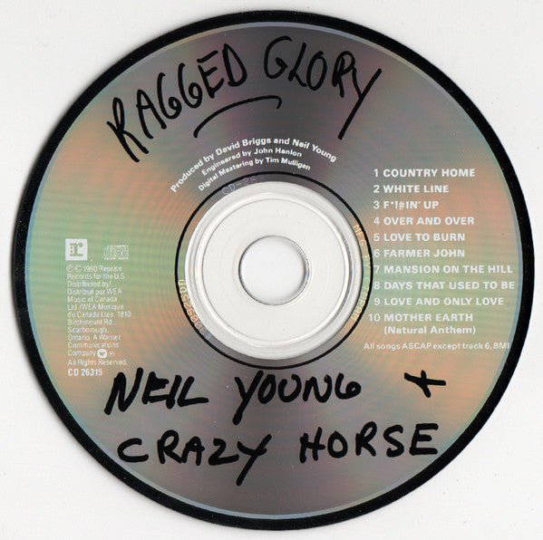 Neil Young + Crazy Horse : Ragged Glory (CD, Album)
