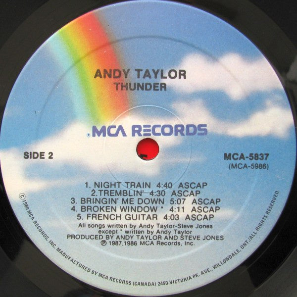 Andy Taylor : Thunder (LP, Album)