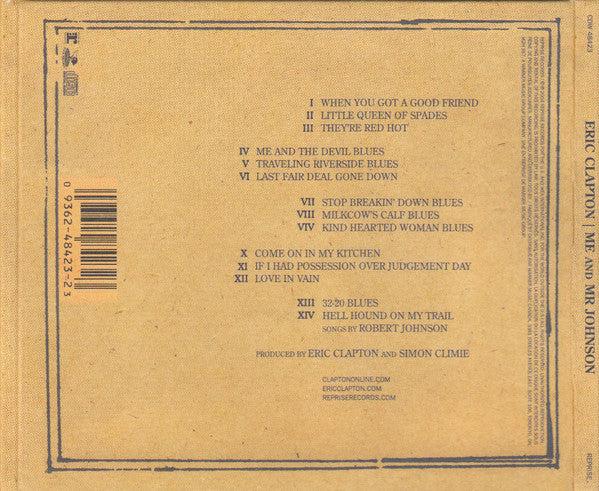 Eric Clapton : Me And Mr Johnson (CD, Album)