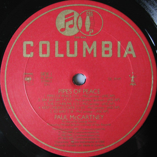 Paul McCartney : Pipes Of Peace (LP, Album)