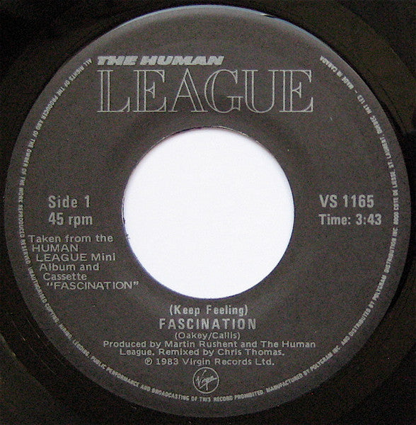 The Human League : (Keep Feeling) Fascination (7", Single)