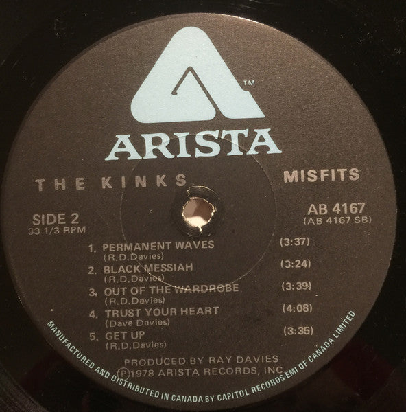 The Kinks : Misfits (LP, Album)