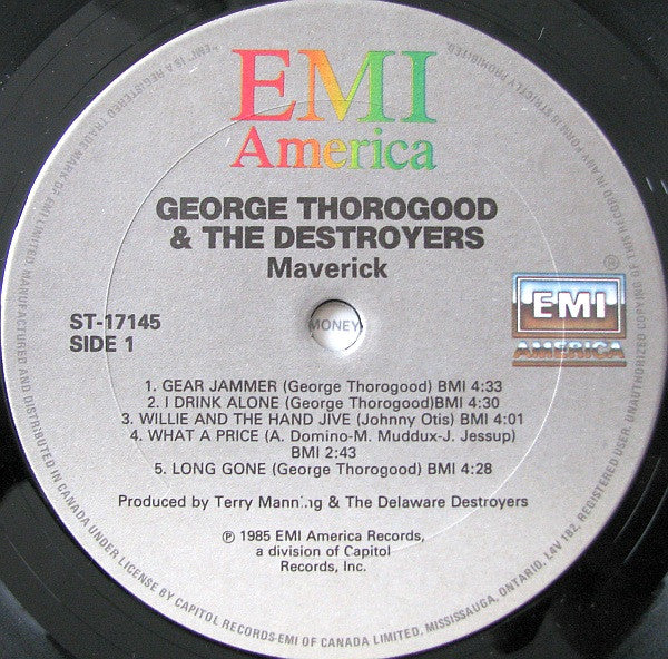 George Thorogood & The Destroyers : Maverick (LP, Album)