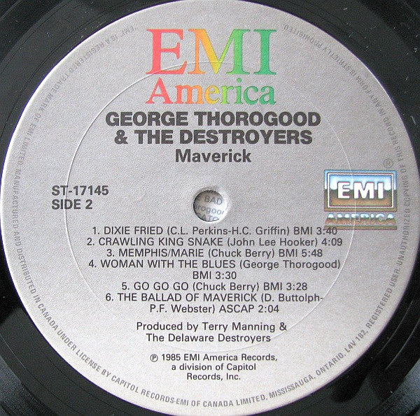 George Thorogood & The Destroyers : Maverick (LP, Album)