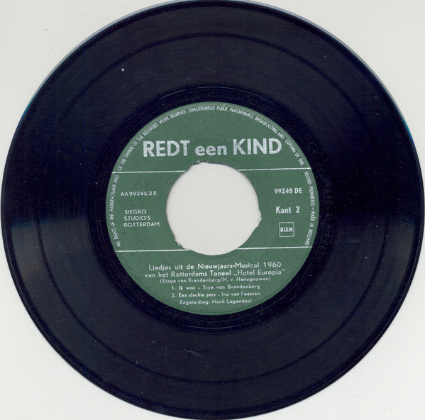 Various : Redt Een Kind (7", EP)
