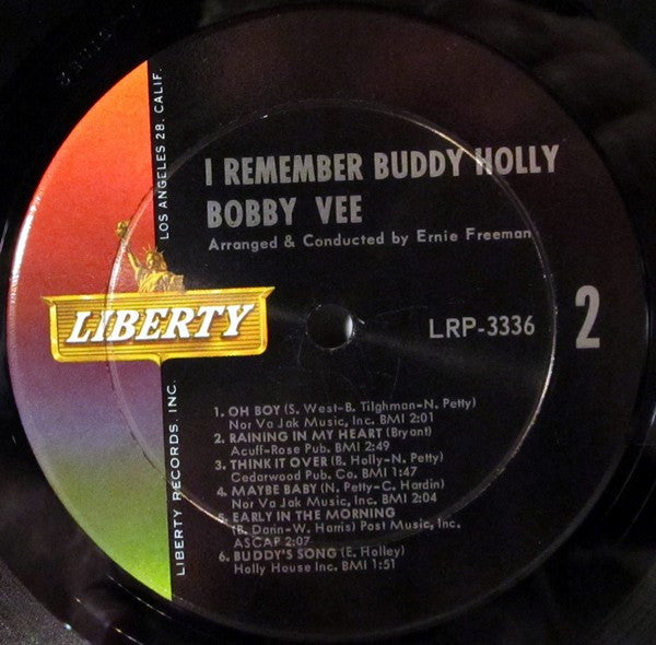 Bobby Vee : I Remember Buddy Holly (LP, Album, Mono)