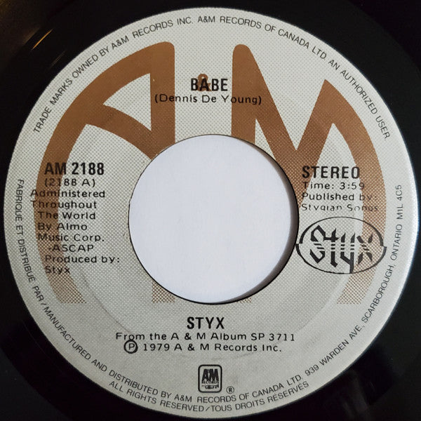 Styx : Babe (7")
