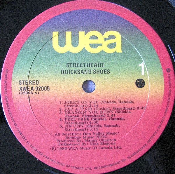 Streetheart : Quicksand Shoes (LP, Album)