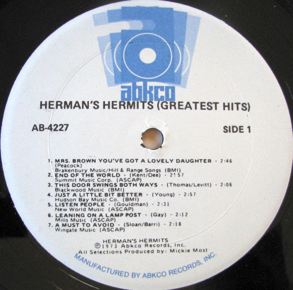 Herman's Hermits : 15 Greatest Hits (LP, Comp, RE, Gol)