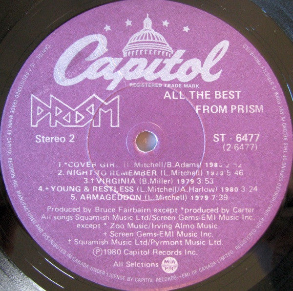 Prism (7) : All The Best From Prism (LP, Comp)