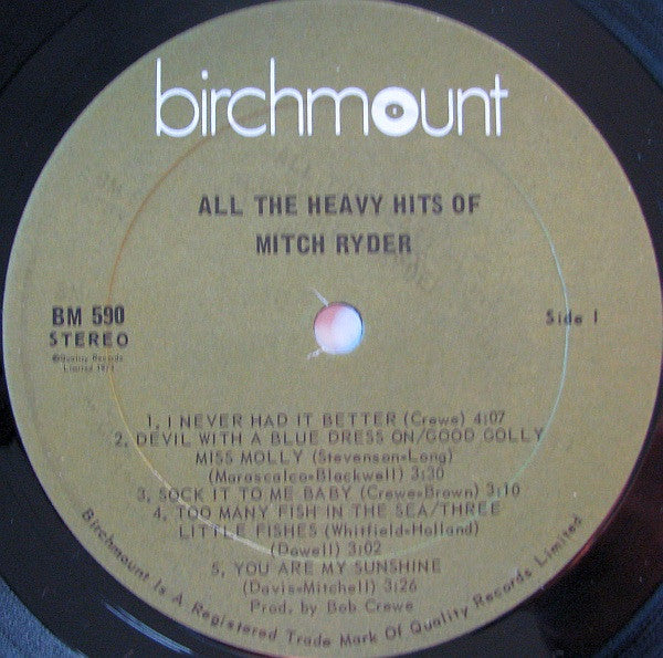 Mitch Ryder : All The Heavy Hits Of Mitch Ryder (LP, Comp, Gra)