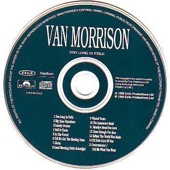 Van Morrison : Too Long In Exile (CD, Album)
