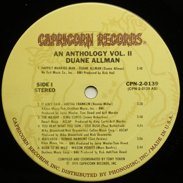 Duane Allman : An Anthology Vol. II (2xLP, Comp, RP, Ter)
