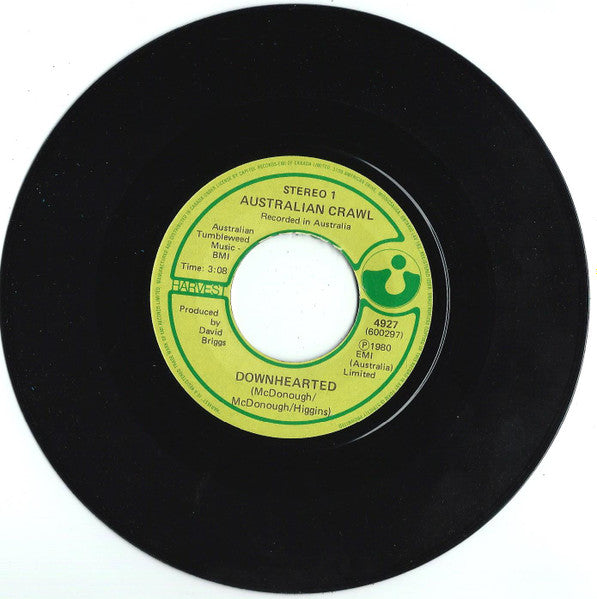 Australian Crawl : Downhearted (7", Single)
