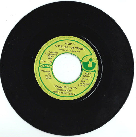Australian Crawl : Downhearted (7", Single)