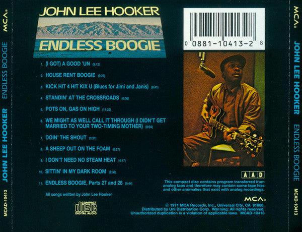 John Lee Hooker : Endless Boogie (CD, Album, RE)