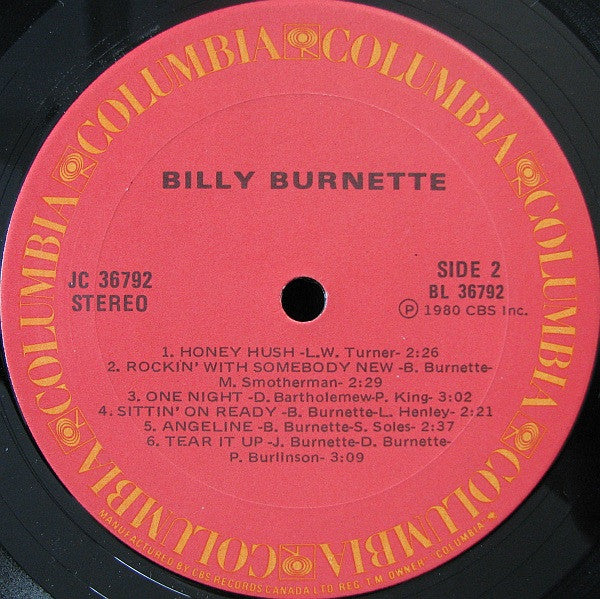 Billy Burnette : Billy Burnette (LP, Album)