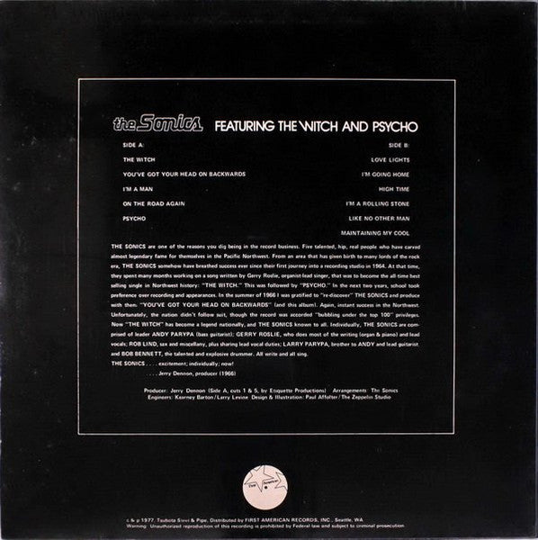 The Sonics : Original Northwest Punk (LP, Album, Mono, RE)
