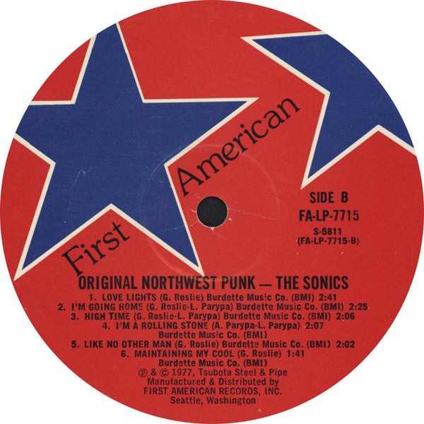 The Sonics : Original Northwest Punk (LP, Album, Mono, RE)