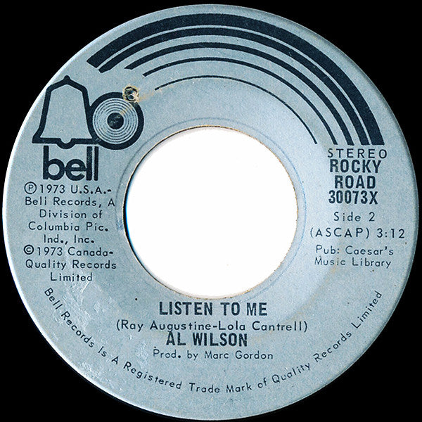 Al Wilson : Show And Tell (7", Single)