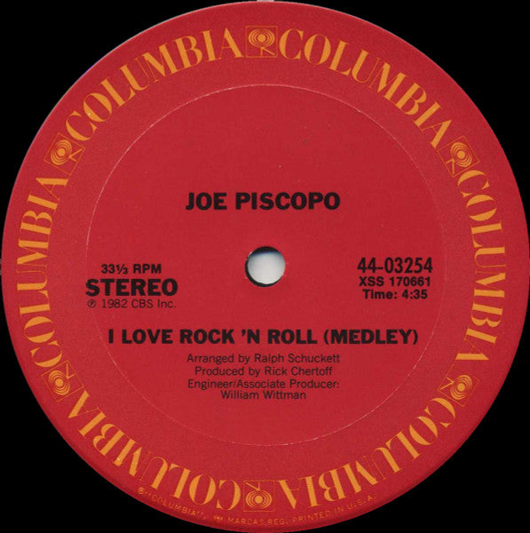 Joe Piscopo : I Love Rock 'N Roll (Medley) (12")