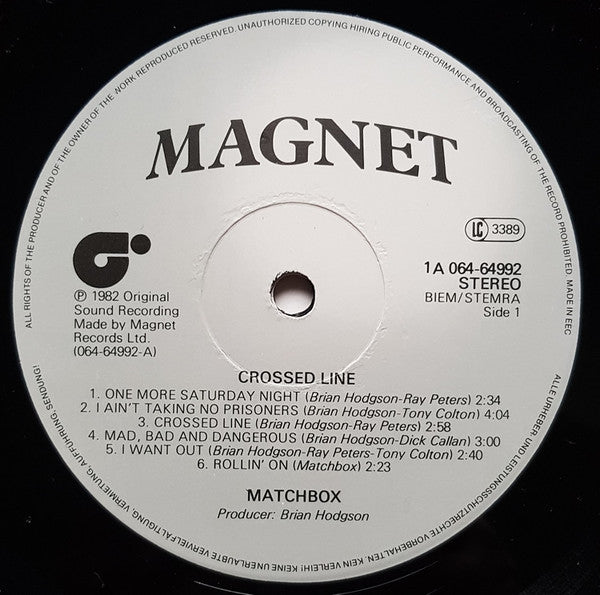 Matchbox (3) : Crossed Line (LP, Album)