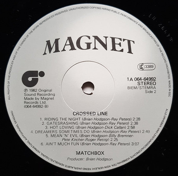 Matchbox (3) : Crossed Line (LP, Album)